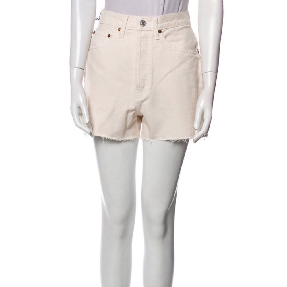 re/done vintage white denim shorts size 30
